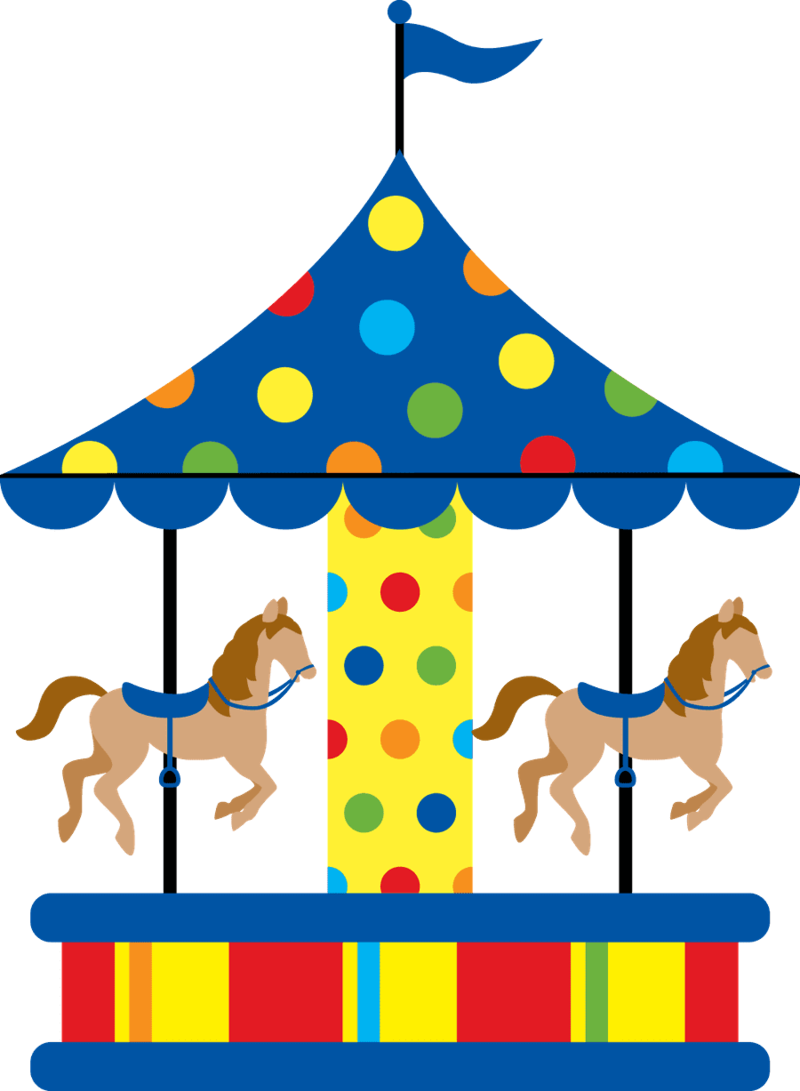 Colorful Carousel Vector Illustration