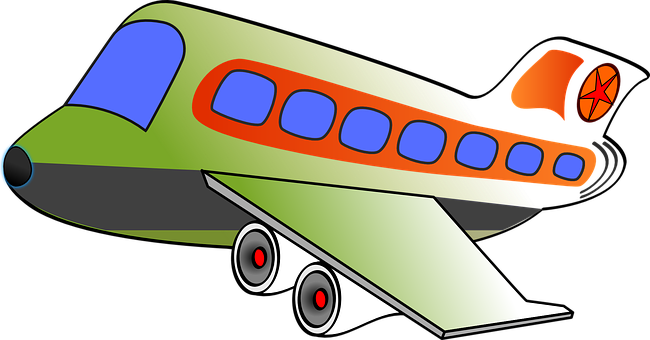 Colorful Cartoon Airplane