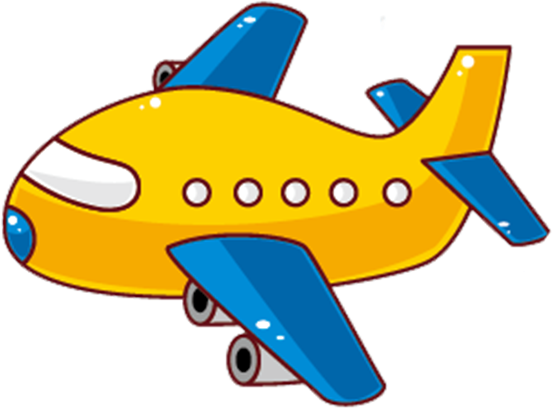 Colorful Cartoon Airplane