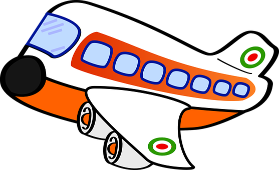 Colorful Cartoon Airplane