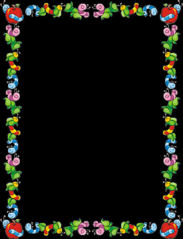 Colorful Cartoon Christmas Border