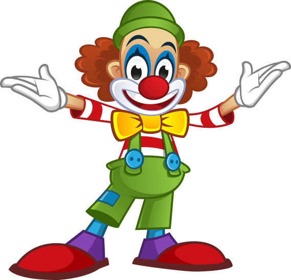 Colorful Cartoon Clown Illustration