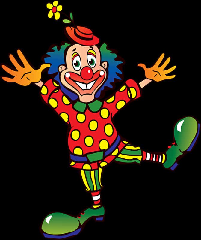 Colorful Cartoon Clown Illustration