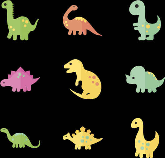 Colorful_ Cartoon_ Dinosaurs_ Collection