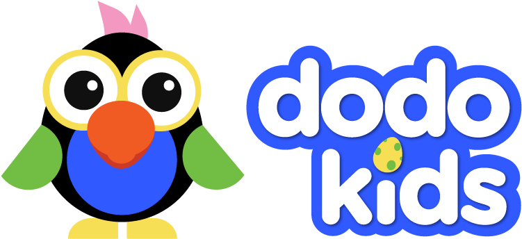 Colorful Cartoon Dodo Kids Logo