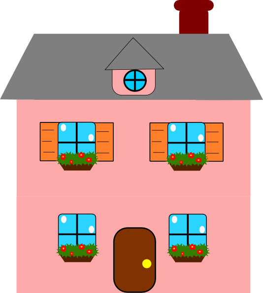 Colorful Cartoon Dollhouse Facade