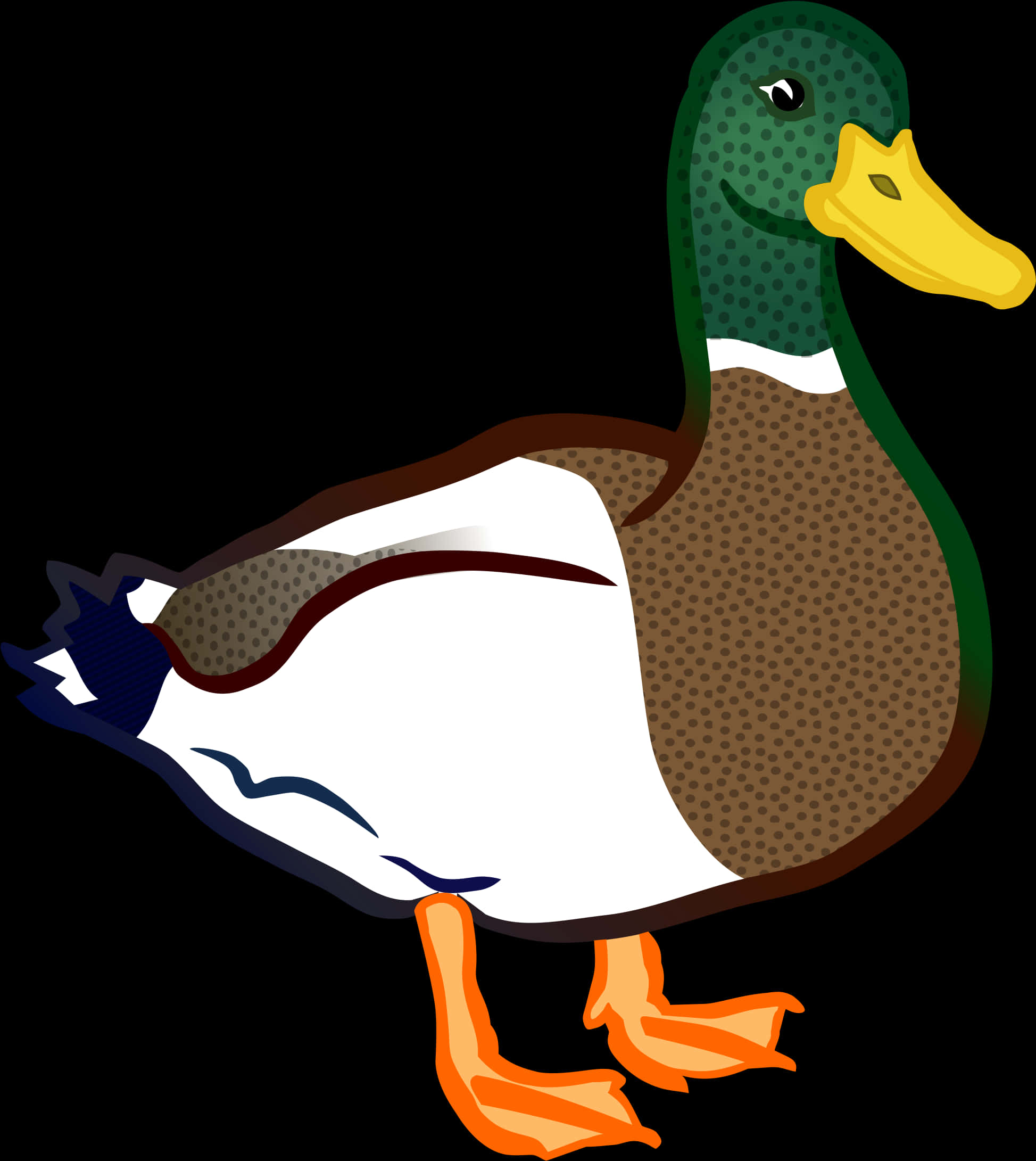 Colorful Cartoon Duck Illustration