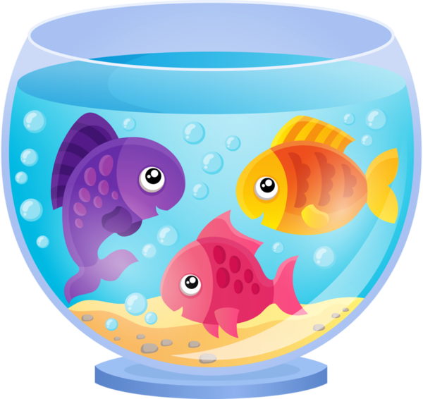 Colorful Cartoon Fishin Aquarium