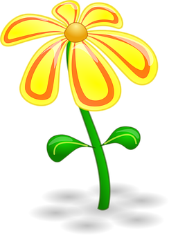 Colorful Cartoon Flower