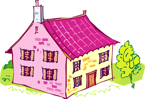 Colorful Cartoon House Vector