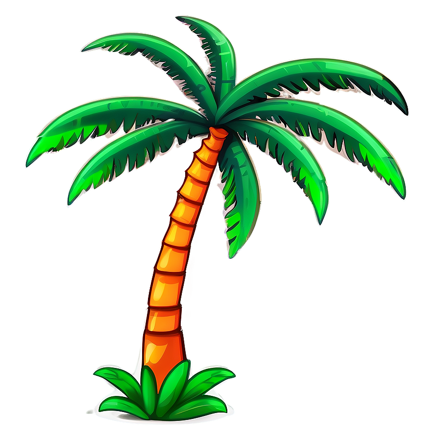 Colorful Cartoon Palm Tree Png Oqx88