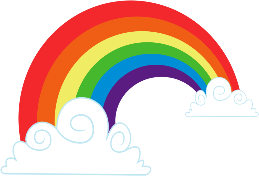 Colorful Cartoon Rainbow Clouds