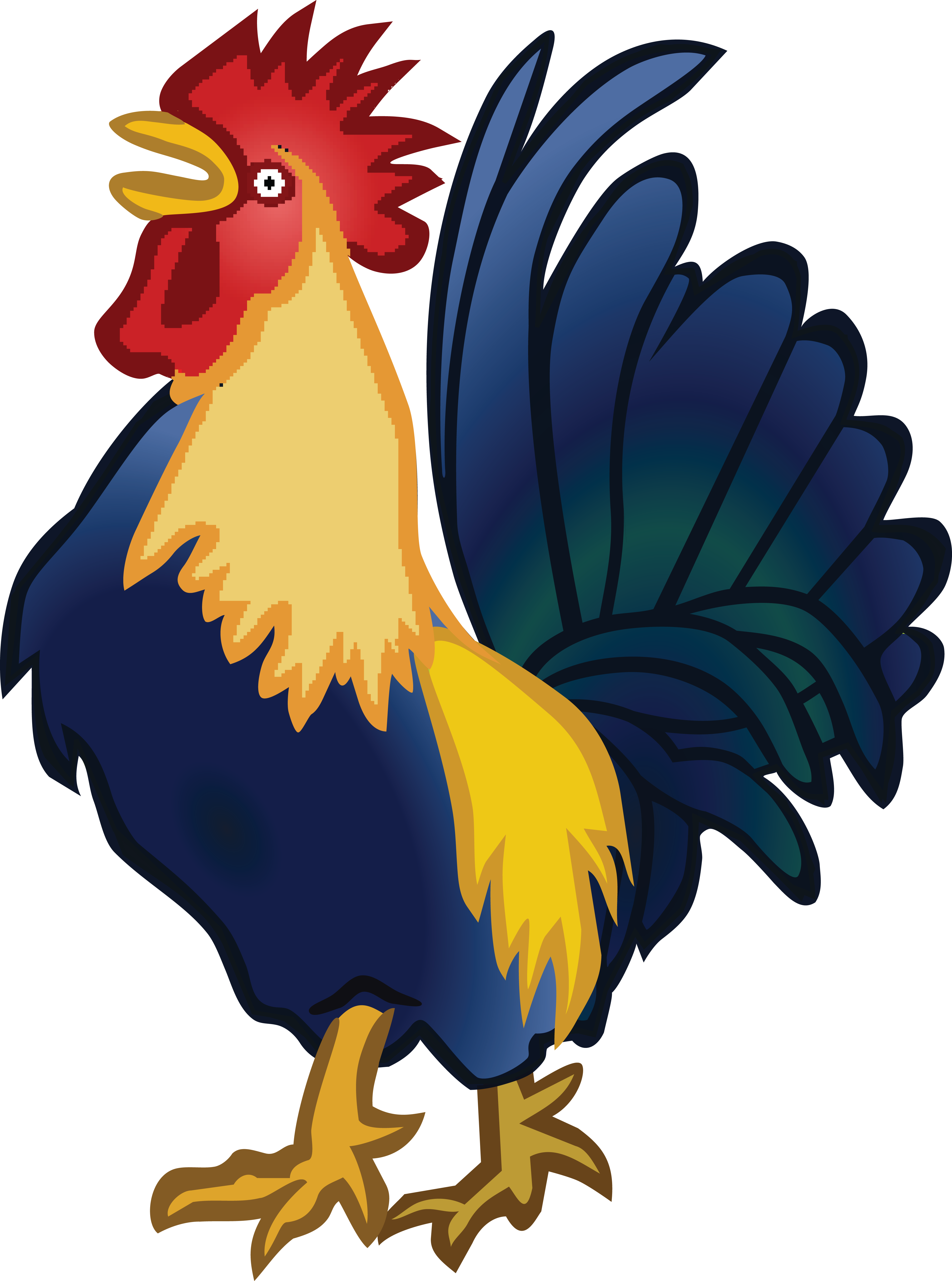 Colorful Cartoon Rooster Illustration