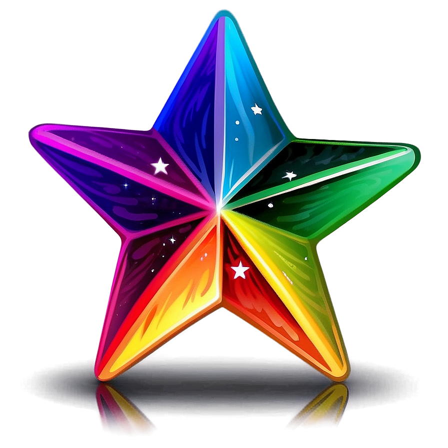 Colorful Cartoon Star Png Ruh