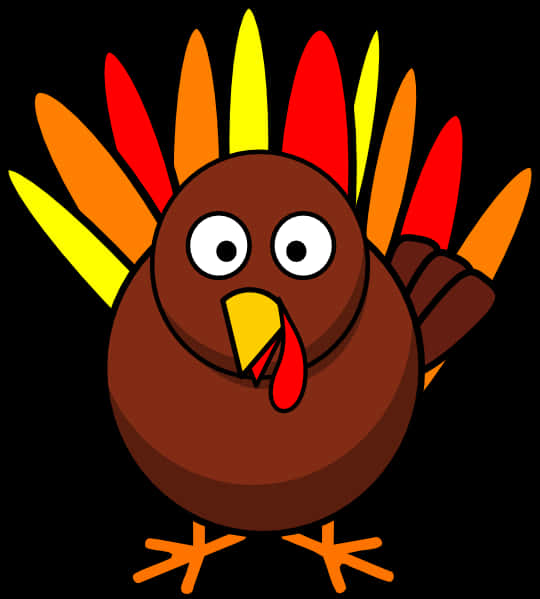 Colorful Cartoon Turkey Illustration