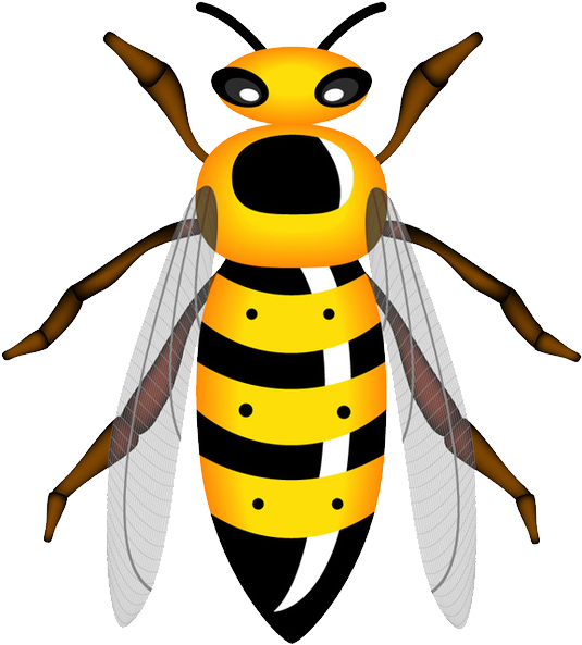 Colorful Cartoon Wasp