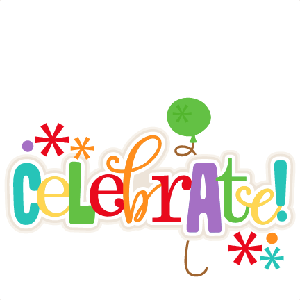 Colorful Celebrate Word Art