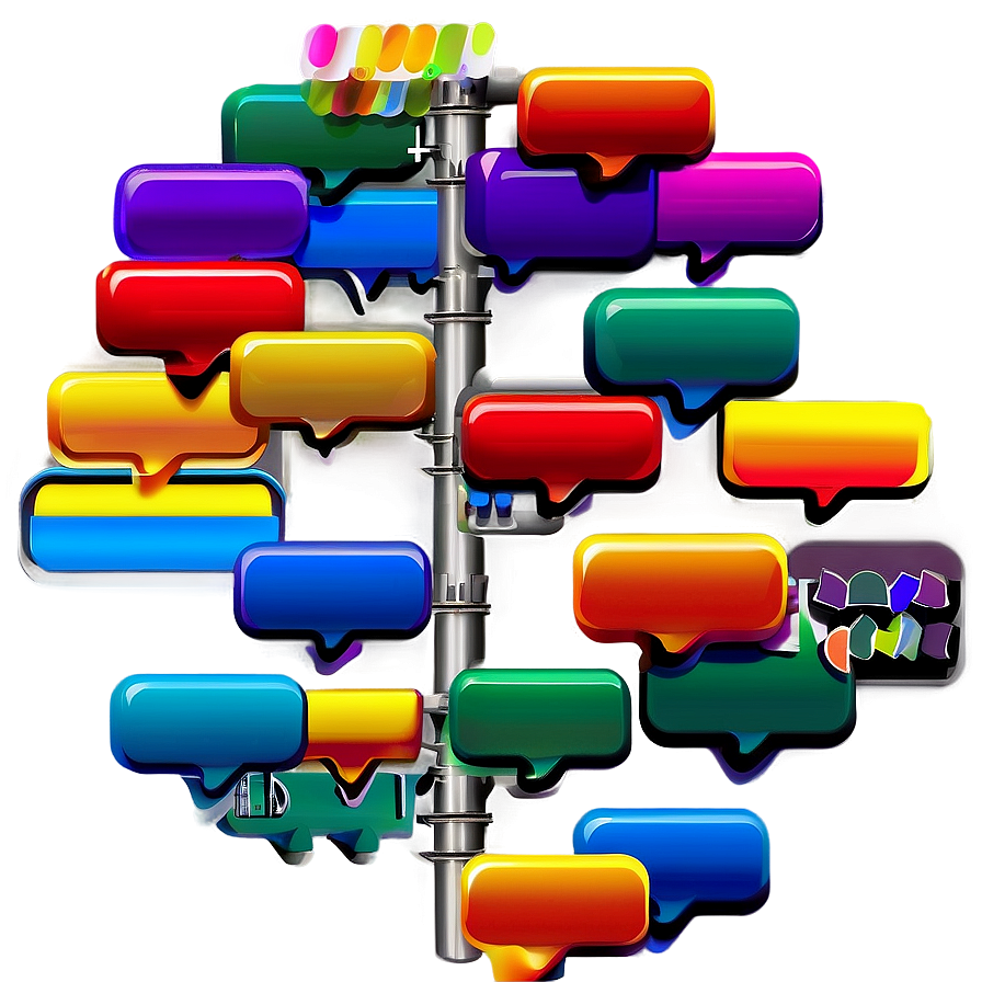 Colorful Chat Box Background Png Pht