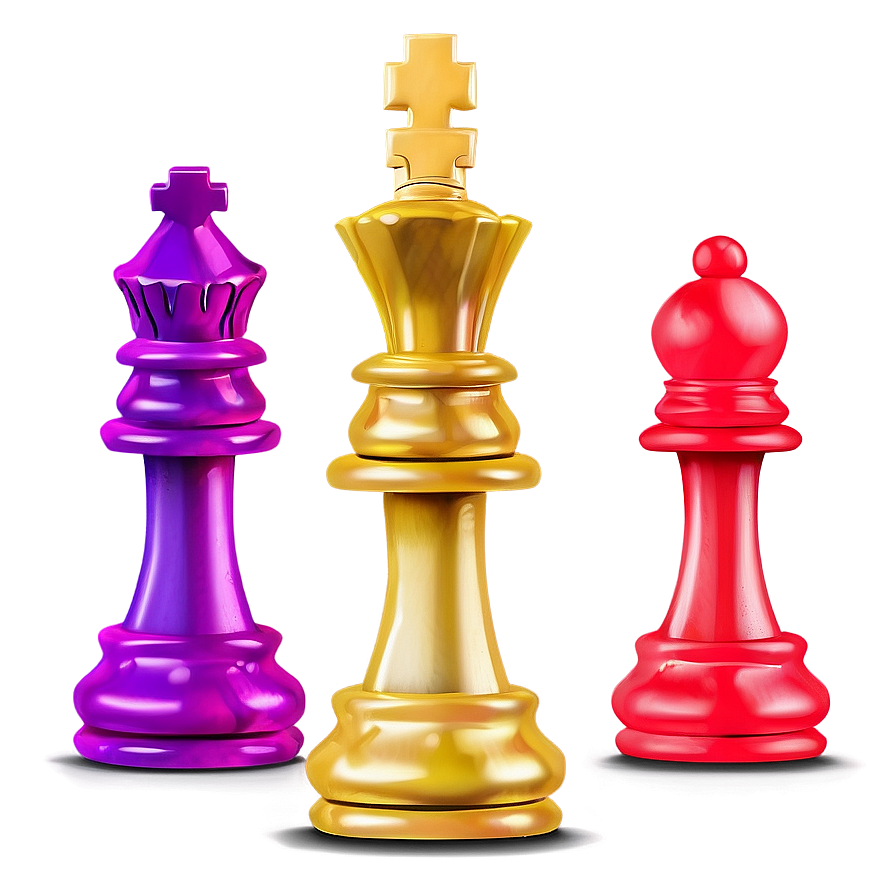 Colorful Chess Pieces Variation Png Eqd52