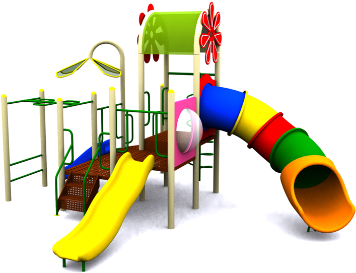 Colorful Childrens Playground Equipment