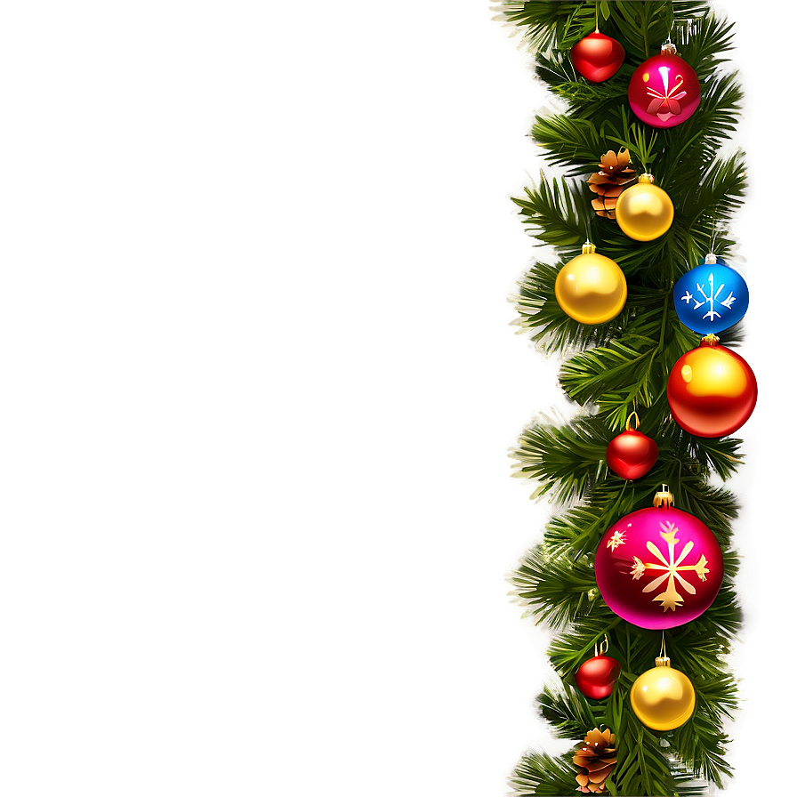 Colorful Christmas Border Png Qtv