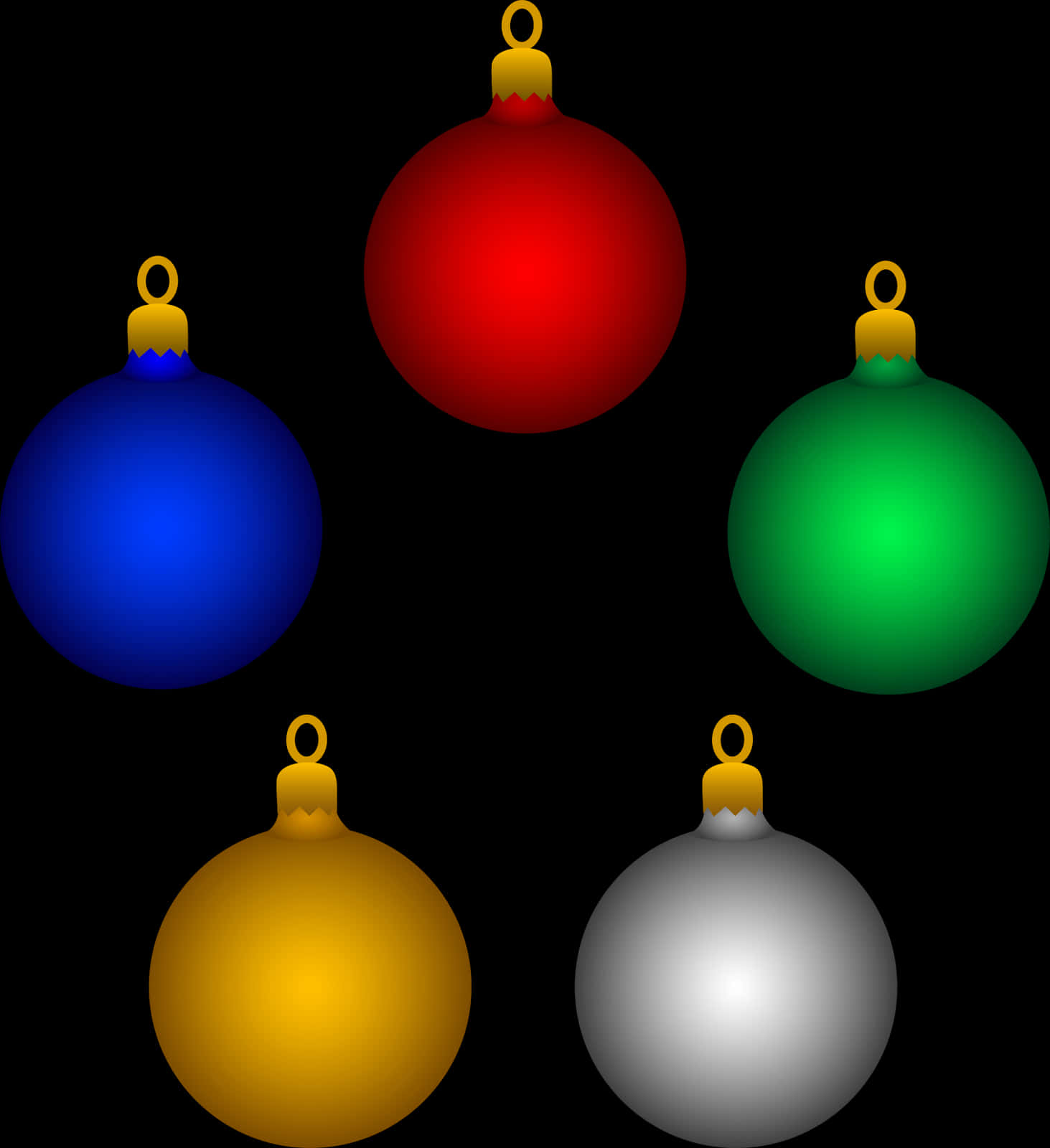 Colorful Christmas Ornaments Vector