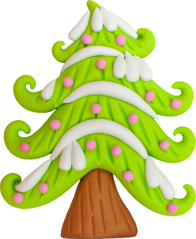 Colorful Christmas Tree Clay Art