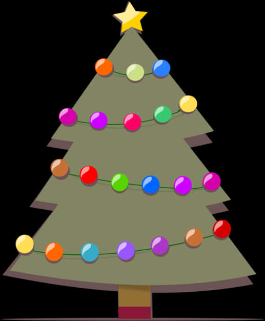 Colorful Christmas Tree Clipart