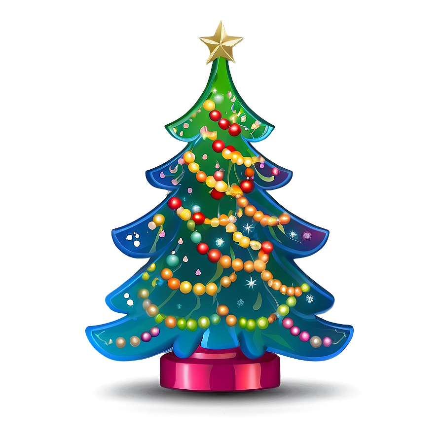 Colorful Christmas Tree Star Png 35