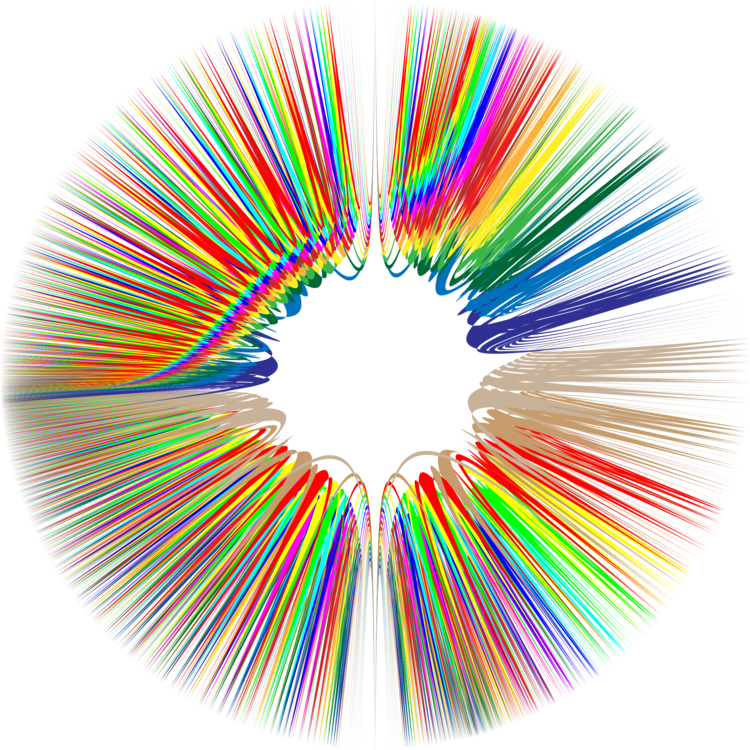 Colorful Circular Spectrum Art