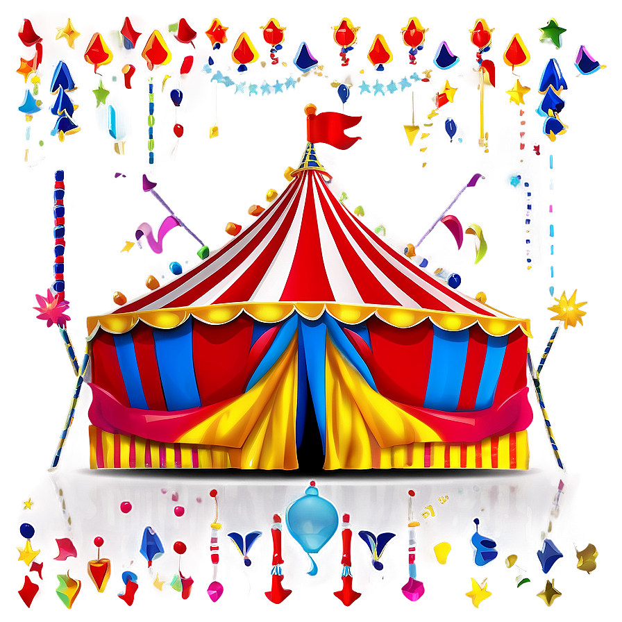 Colorful Circus Tent Graphic Png 06132024