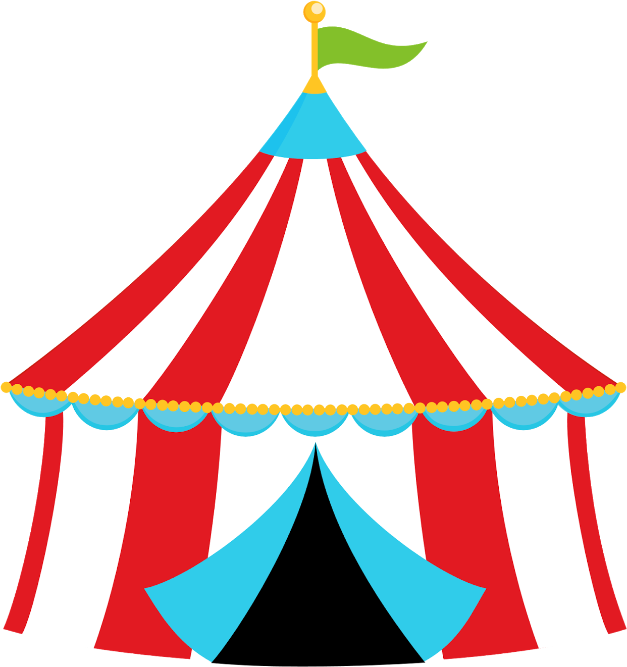 Colorful Circus Tent Illustration