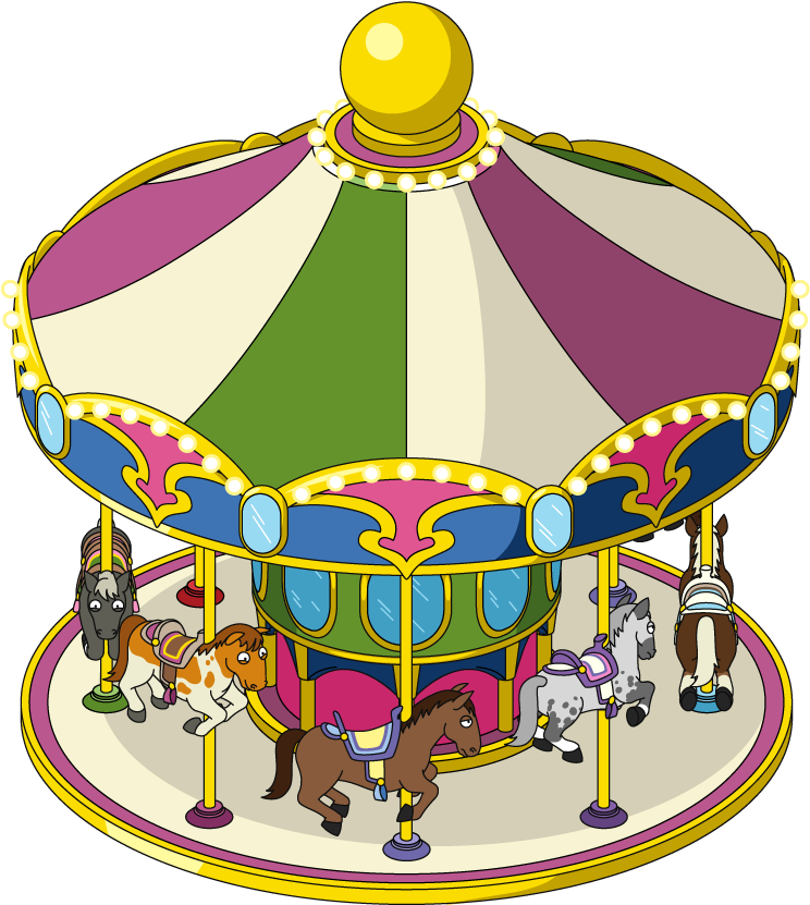 Colorful Classic Carousel Illustration