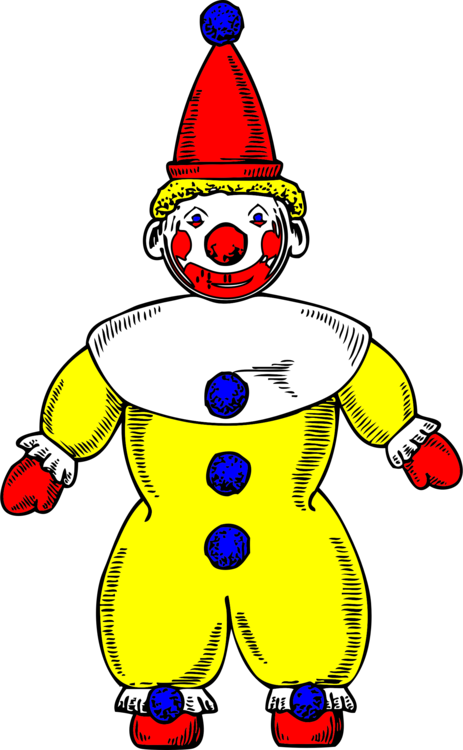 Colorful Classic Clown Illustration