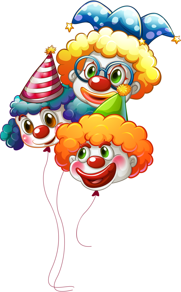 Colorful Clown Balloons Illustration