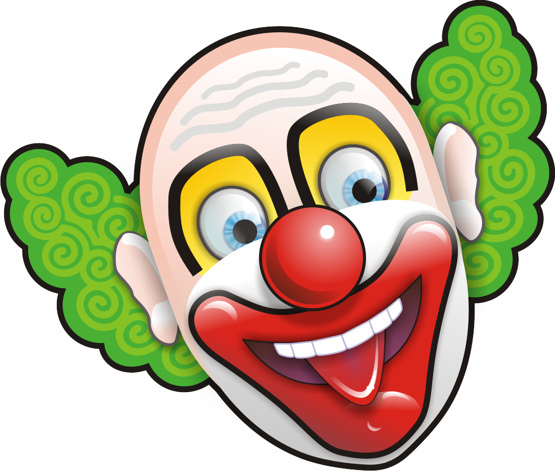 Colorful Clown Face Illustration