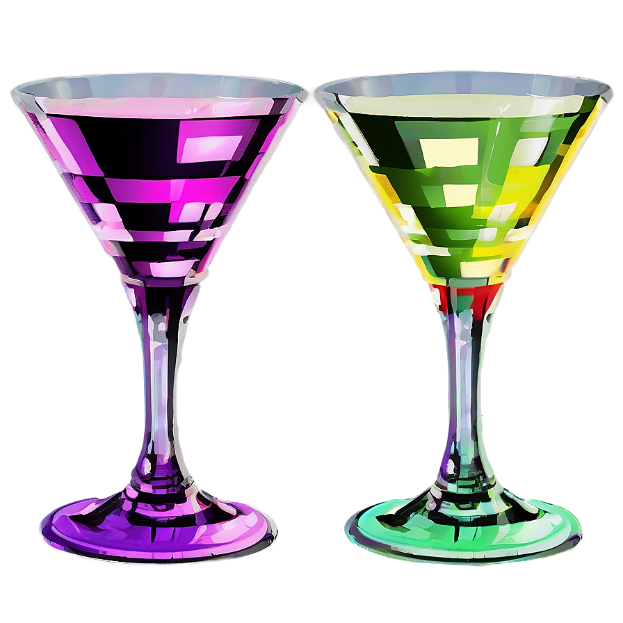 Colorful Cocktail Glass Png Mgt8