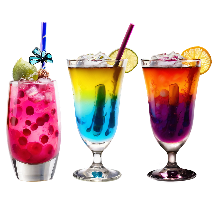 Colorful Cocktails Png Bmy40