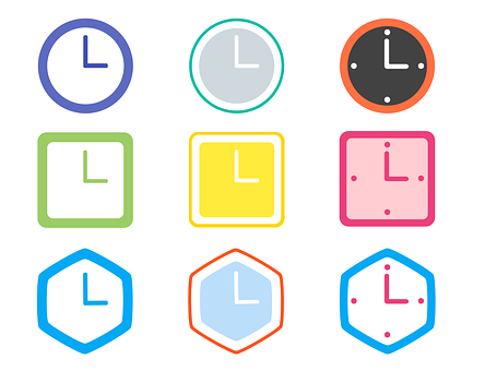 Colorful Collectionof Clocks