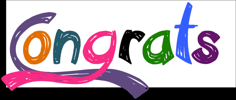 Colorful Congrats Text