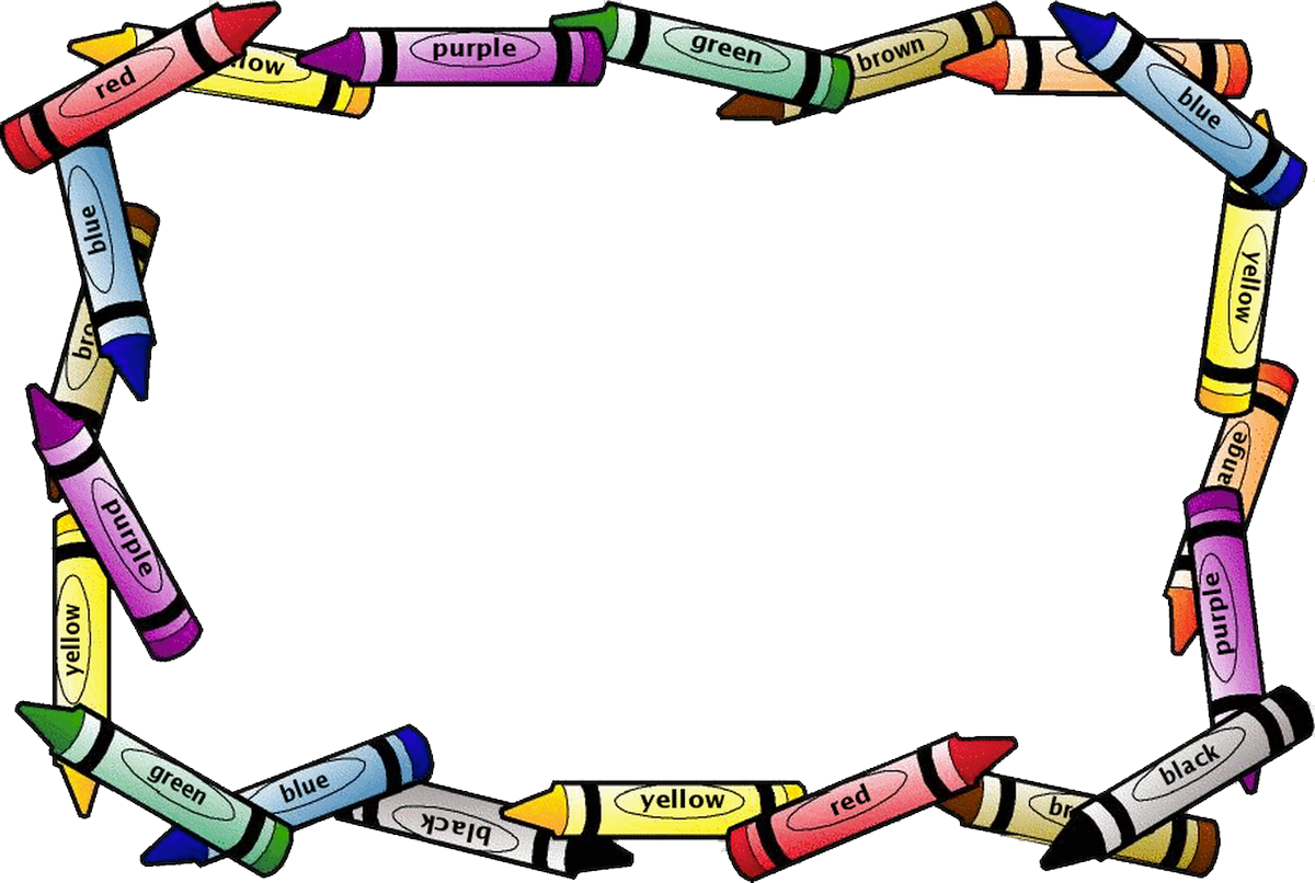 Colorful Crayon Border