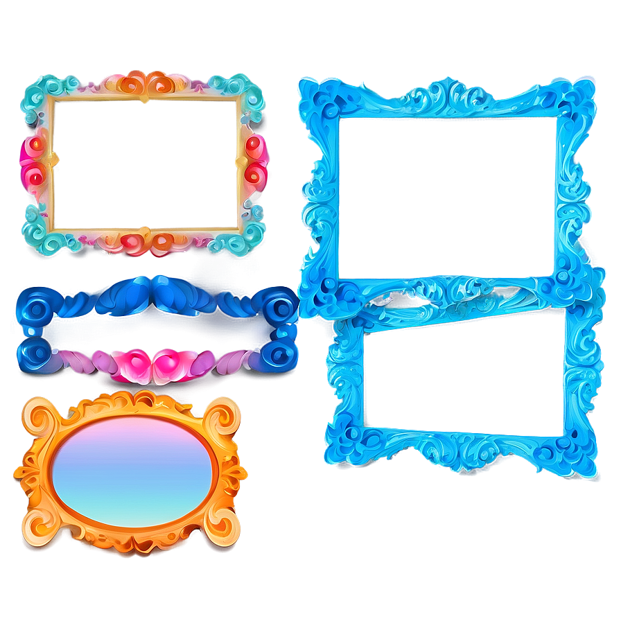 Colorful Cute Frame Png Rkn