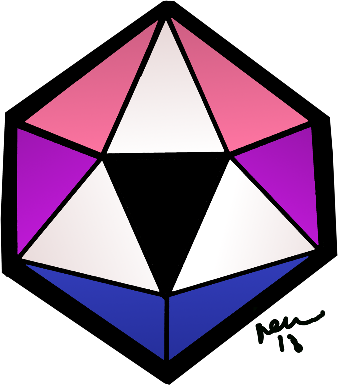 Colorful D20 Dice Illustration2018