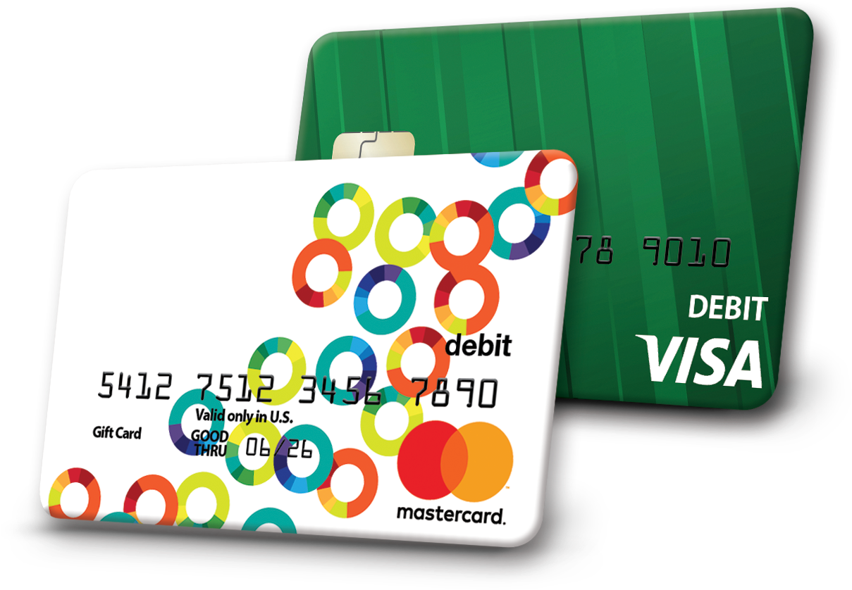 Colorful Debitand Gift Cards