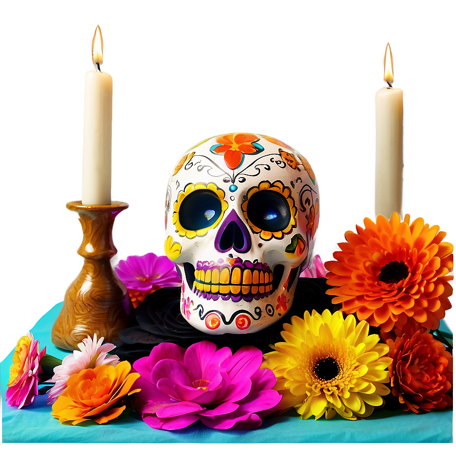 Colorful Dia De Los Muertos Altar Png Ebf