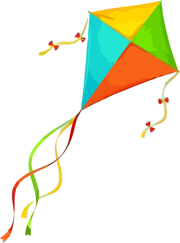 Colorful Diamond Kite Flying