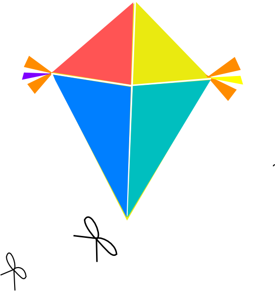 Colorful Diamond Kite Illustration