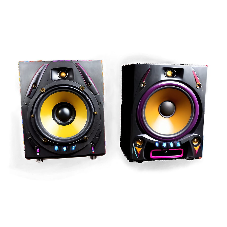 Colorful Dj Speakers Png 06292024