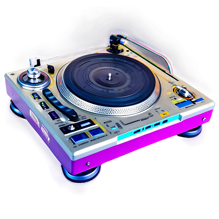 Colorful Dj Turntable Png 06292024