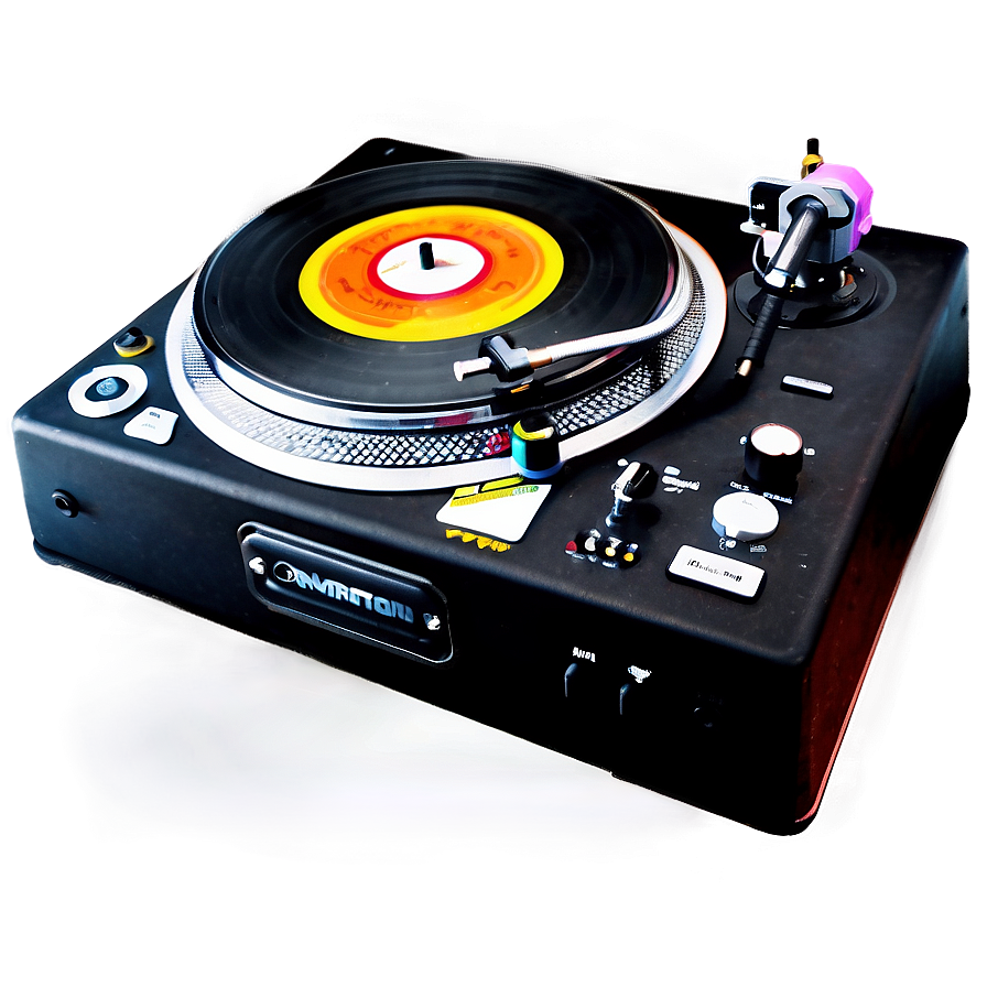 Colorful Dj Turntable Png Obs